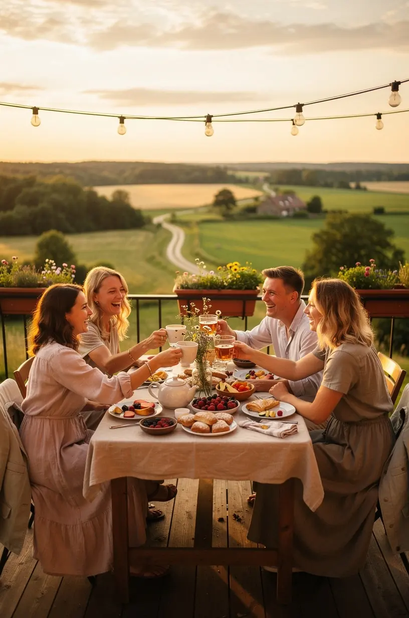 Šilta puodelio žolelių arbata ant medinio stalo ramiai vakaro akimirkoms.